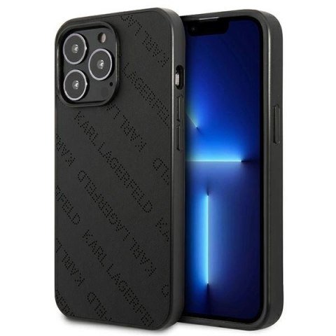 Etui Karl Lagerfeld Perforated Allover na iPhone 13 Pro Max 6,7" - czarne Etui Karl Lagerfeld Perforated Allover na iPhone 13 Pro Max 6,7" - czarne