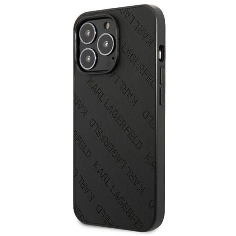 Etui Karl Lagerfeld Perforated Allover na iPhone 13 Pro Max 6,7" - czarne Etui Karl Lagerfeld Perforated Allover na iPhone 13 Pro Max 6,7" - czarne