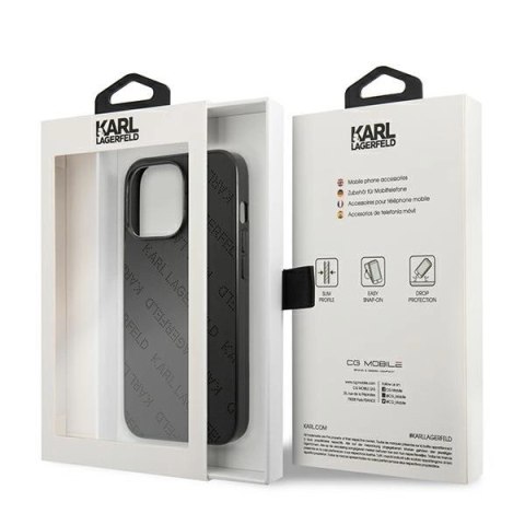 Etui Karl Lagerfeld Perforated Allover na iPhone 13 Pro Max 6,7" - czarne Etui Karl Lagerfeld Perforated Allover na iPhone 13 Pro Max 6,7" - czarne