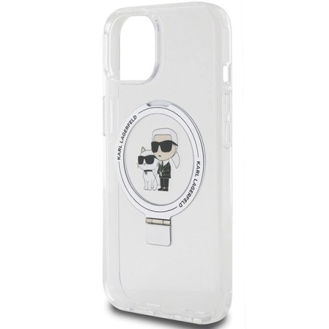 Etui Karl Lagerfeld Ring Stand Karl&Choupettte MagSafe na iPhone 15 / 14 / 13 6.1" - białe Etui Karl Lagerfeld Ring Stand Karl&Choupettte MagSafe na iPhone 15 / 14 / 13 6.1" - białe