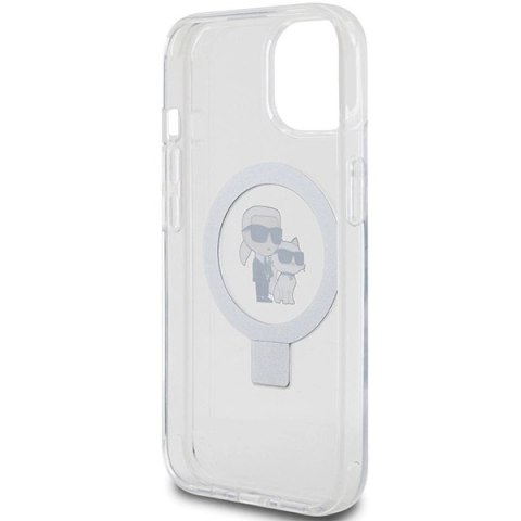 Etui Karl Lagerfeld Ring Stand Karl&Choupettte MagSafe na iPhone 15 / 14 / 13 6.1" - białe Etui Karl Lagerfeld Ring Stand Karl&Choupettte MagSafe na iPhone 15 / 14 / 13 6.1" - białe