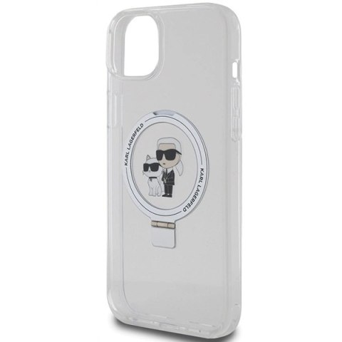 Etui Karl Lagerfeld Ring Stand Karl&Choupettte MagSafe na iPhone 15 Plus / 14 Plus 6.7" - białe Etui Karl Lagerfeld Ring Stand Karl&Choupettte MagSafe na iPhone 15 Plus / 14 Plus 6.7" - białe