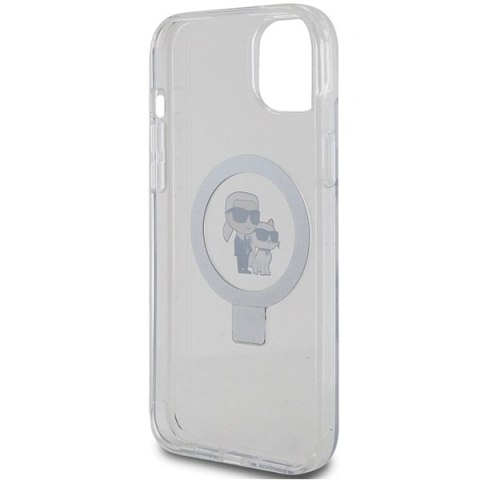 Etui Karl Lagerfeld Ring Stand Karl&Choupettte MagSafe na iPhone 15 Plus / 14 Plus 6.7" - białe Etui Karl Lagerfeld Ring Stand Karl&Choupettte MagSafe na iPhone 15 Plus / 14 Plus 6.7" - białe