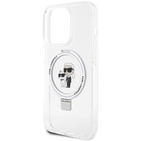Etui Karl Lagerfeld Ring Stand Karl&Choupettte MagSafe na iPhone 15 Pro 6.1" - białe Etui Karl Lagerfeld Ring Stand Karl&Choupettte MagSafe na iPhone 15 Pro 6.1" - białe