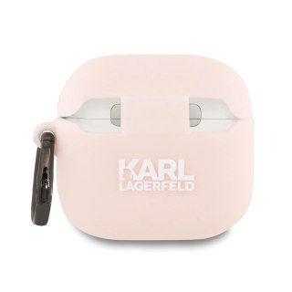Etui Karl Lagerfeld Silicone Choupette Head 3D na AirPods 4 - różowe
