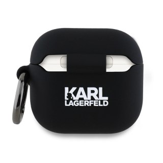 Etui Karl Lagerfeld Silicone Karl Head 3D na AirPods 4 - czarne