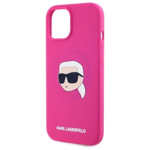 Etui Karl Lagerfeld Silicone Karl Head Print MagSafe na iPhone 15 6.1" - fuksja Etui Karl Lagerfeld Silicone Karl Head Print MagSafe na iPhone 15 6.1" - fuksja