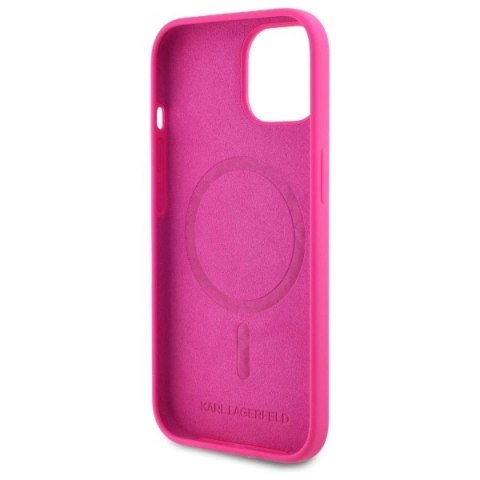 Etui Karl Lagerfeld Silicone Karl Head Print MagSafe na iPhone 15 6.1" - fuksja Etui Karl Lagerfeld Silicone Karl Head Print MagSafe na iPhone 15 6.1" - fuksja