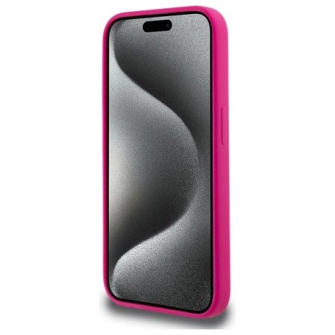Etui Karl Lagerfeld Silicone Karl Head Print MagSafe na iPhone 15 Pro 6.1" - fuksja Etui Karl Lagerfeld Silicone Karl Head Print MagSafe na iPhone 15 Pro 6.1" - fuksja