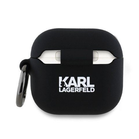 Etui Karl Lagerfeld Silicone Karl&Chaupette Head 3D na AirPods 4 - czarne Etui Karl Lagerfeld Silicone Karl&Chaupette Head 3D na AirPods 4 - czarne