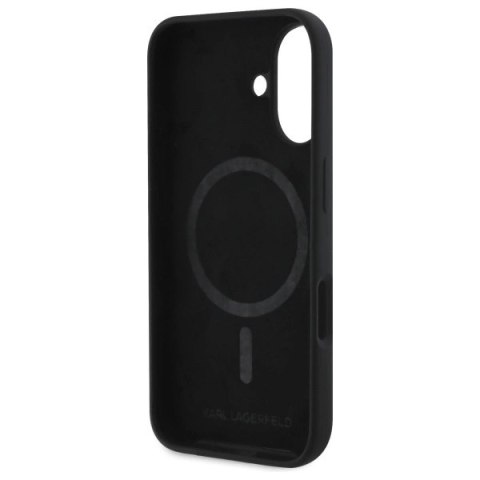 Etui Karl Lagerfeld Silicone Karl&Choupette Heads MagSafe na iPhone 16 6.1" - czarne Etui Karl Lagerfeld Silicone Karl&Choupette Heads MagSafe na iPhone 16 6.1" - czarne