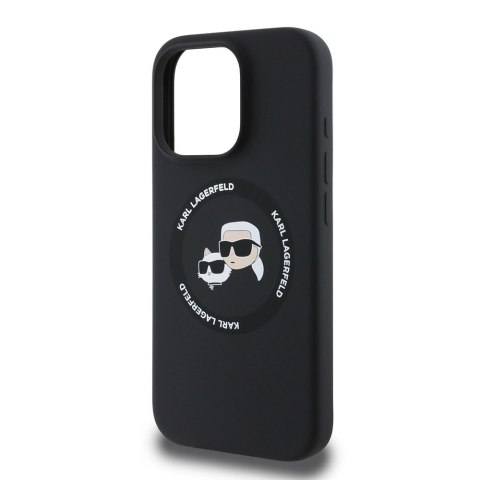 Etui Karl Lagerfeld Silicone Karl&Choupette Heads MagSafe na iPhone 16 Pro 6.3" - czarne Etui Karl Lagerfeld Silicone Karl&Choupette Heads MagSafe na iPhone 16 Pro 6.3" - czarne