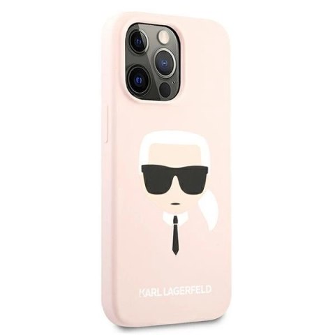 Etui Karl Lagerfeld Silicone Karl`s Head na iPhone 13 Pro Max 6,7" - jasnoróżowe Etui Karl Lagerfeld Silicone Karl`s Head na iPhone 13 Pro Max 6,7" - jasnoróżowe