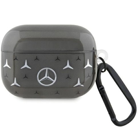 Etui Mercedes Large Star Pattern na AirPods Pro - czarne Etui Mercedes Large Star Pattern na AirPods Pro - czarne