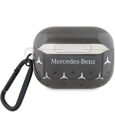 Etui Mercedes Large Star Pattern na AirPods Pro - czarne Etui Mercedes Large Star Pattern na AirPods Pro - czarne