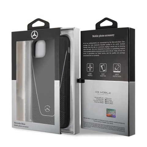 Etui Mercedes Pattern Line na iPhone 11 Pro Max - czarne