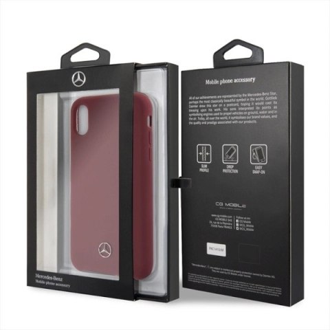 Etui Mercedes Silicone Line na iPhone X / XS - czerwone Etui Mercedes Silicone Line na iPhone X / XS - czerwone