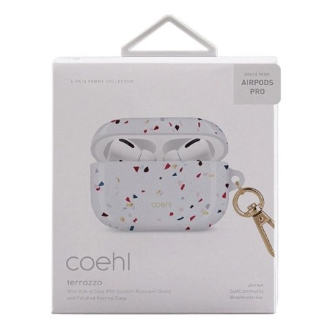 Etui UNIQ Coehl Terrazzo na AirPods Pro - białe