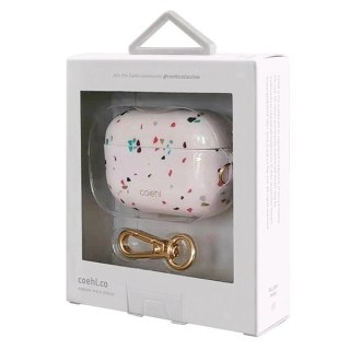 Etui UNIQ Coehl Terrazzo na AirPods Pro - różowe