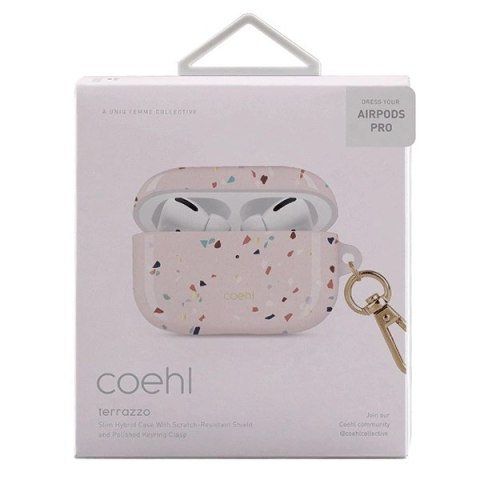 Etui UNIQ Coehl Terrazzo na AirPods Pro - różowe Etui UNIQ Coehl Terrazzo na AirPods Pro - różowe