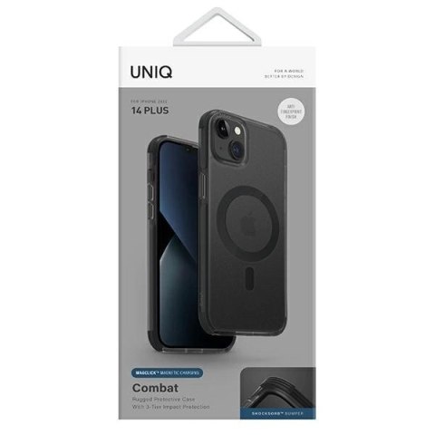 Etui UNIQ Combat na iPhone 14 Plus / 15 Plus 6.7" z MagSafe - czarne Etui UNIQ Combat na iPhone 14 Plus / 15 Plus 6.7" z MagSafe - czarne