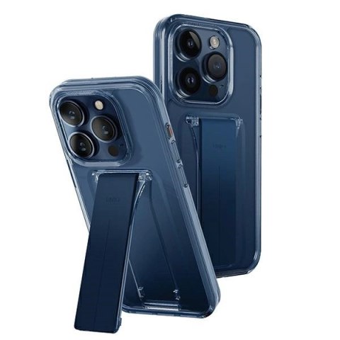 Etui UNIQ Heldro Mount na iPhone 15 Pro 6.1" z podstawką - niebieskie Etui UNIQ Heldro Mount na iPhone 15 Pro 6.1" z podstawką - niebieskie