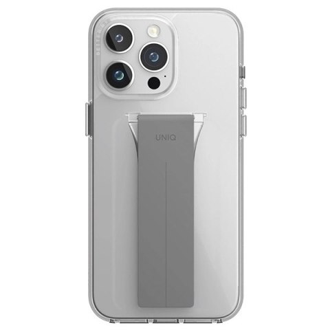 Etui UNIQ Heldro Mount na iPhone 15 Pro 6.1" z podstawką - przezroczyste Etui UNIQ Heldro Mount na iPhone 15 Pro 6.1" z podstawką - przezroczyste