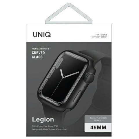 Etui UNIQ Legion na Apple Watch 7 45 mm - czarne Etui UNIQ Legion na Apple Watch 7 45 mm - czarne