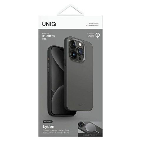 Etui UNIQ Lyden DS na iPhone 15 Pro 6.1" z MagSafe - szaro-czarne Etui UNIQ Lyden DS na iPhone 15 Pro 6.1" z MagSafe - szaro-czarne
