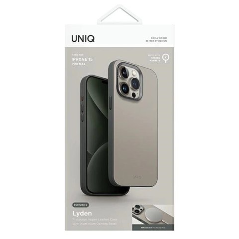 Etui UNIQ Lyden DS na iPhone 15 Pro Max 6.7" z MagSafe - beżowo-zielone Etui UNIQ Lyden DS na iPhone 15 Pro Max 6.7" z MagSafe - beżowo-zielone