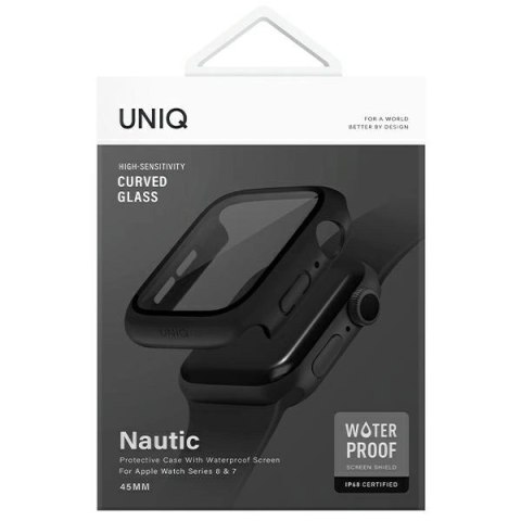 Etui UNIQ Nautic na Apple Watch 7 / 8 45 mm - czarne Etui UNIQ Nautic na Apple Watch 7 / 8 45 mm - czarne