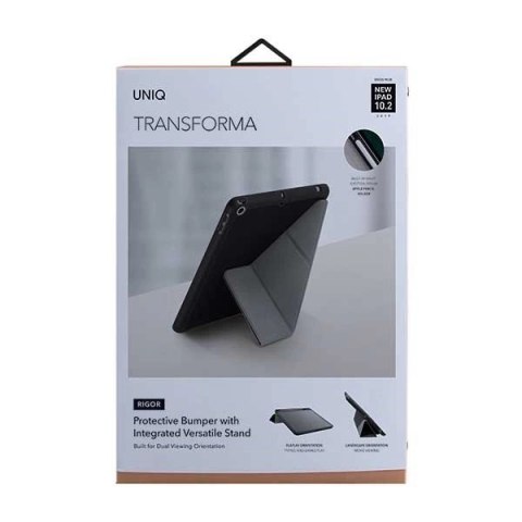 Etui UNIQ Transforma Rigor na iPad 10.2" 2019 (7 gen.) - czarne