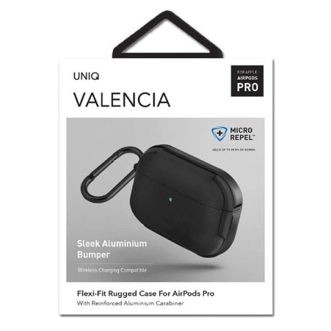 Etui UNIQ Valencia na AirPods Pro - czarne