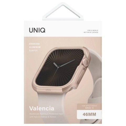 Etui UNIQ Valencia na Apple Watch 10 46 mm - złote Etui UNIQ Valencia na Apple Watch 10 46 mm - złote