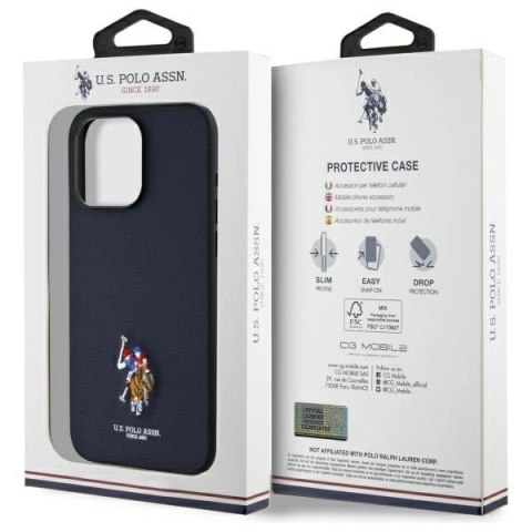 Etui US Polo Embroidered DH Color na iPhone 15 Pro Max 6,7" - granatowe Etui US Polo Embroidered DH Color na iPhone 15 Pro Max 6,7" - granatowe