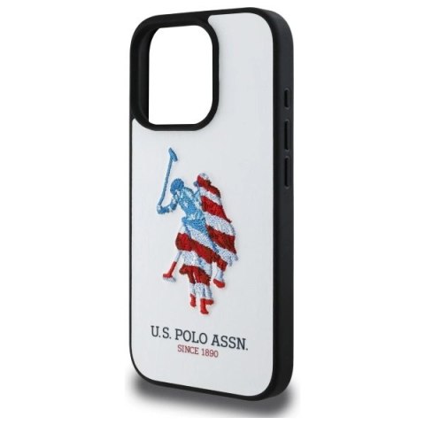 Etui US Polo Leather Big DH American Flag na iPhone 15 Pro Max 6,7" - białe Etui US Polo Leather Big DH American Flag na iPhone 15 Pro Max 6,7" - białe