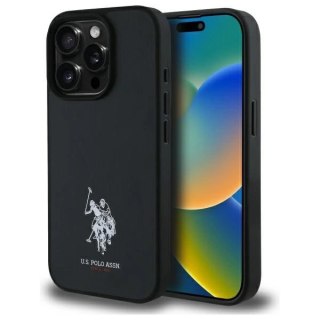 Etui US Polo Leather Embroidered DH Color na iPhone 15 Pro Max 6,7" - czarne