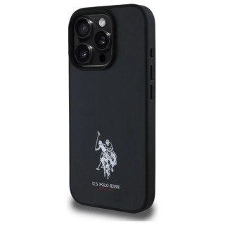 Etui US Polo Leather Embroidered DH Color na iPhone 15 Pro Max 6,7" - czarne