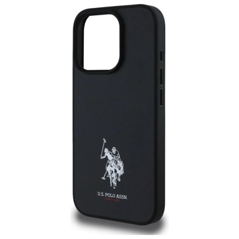 Etui US Polo Leather Embroidered DH Color na iPhone 15 Pro Max 6,7" - czarne Etui US Polo Leather Embroidered DH Color na iPhone 15 Pro Max 6,7" - czarne