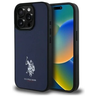 Etui US Polo Leather Embroidered DH Color na iPhone 15 Pro Max 6,7" - granatowe