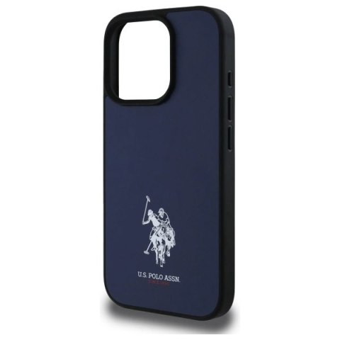 Etui US Polo Leather Embroidered DH Color na iPhone 15 Pro Max 6,7" - granatowe Etui US Polo Leather Embroidered DH Color na iPhone 15 Pro Max 6,7" - granatowe