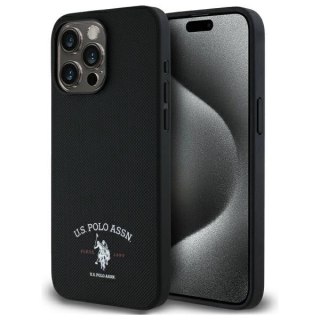 Etui US Polo Printed DH Logo na iPhone 15 Pro Max 6,7" - czarne