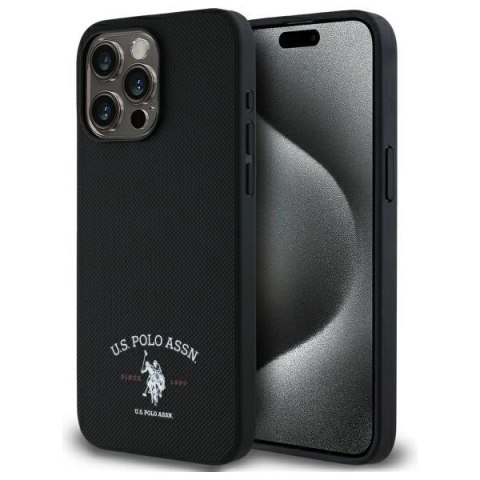 Etui US Polo Printed DH Logo na iPhone 15 Pro Max 6,7" - czarne