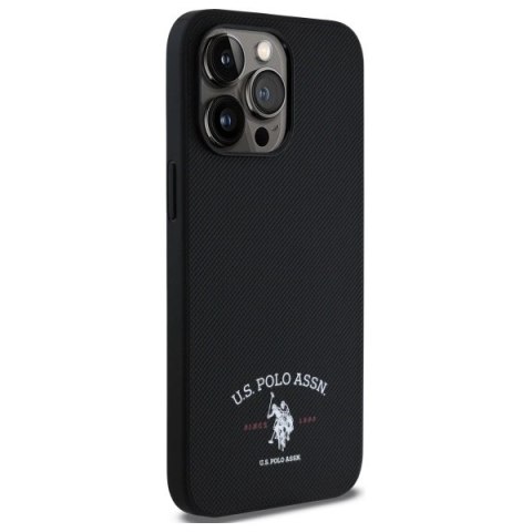 Etui US Polo Printed DH Logo na iPhone 15 Pro Max 6,7" - czarne