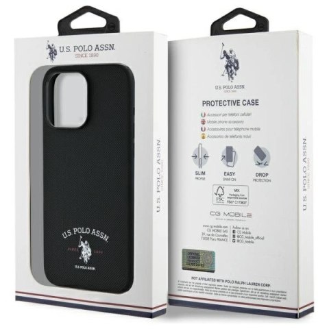 Etui US Polo Printed DH Logo na iPhone 15 Pro Max 6,7" - czarne