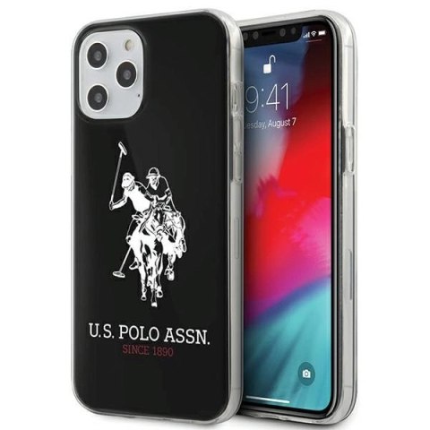 Etui US Polo Shiny Big Logo na iPhone 12 / 12 Pro 6,1" - czarne Etui US Polo Shiny Big Logo na iPhone 12 / 12 Pro 6,1" - czarne