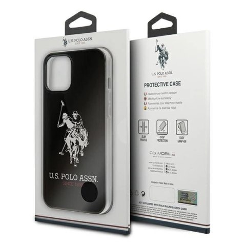 Etui US Polo Shiny Big Logo na iPhone 12 / 12 Pro 6,1" - czarne Etui US Polo Shiny Big Logo na iPhone 12 / 12 Pro 6,1" - czarne
