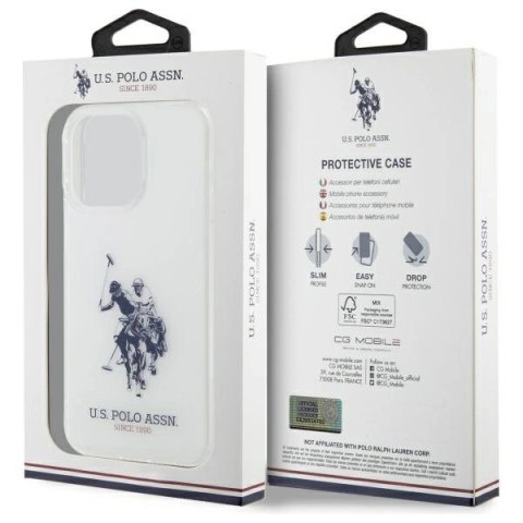 Etui US Polo Shiny Big Logo na iPhone 15 Pro Max 6,7" - białe Etui US Polo Shiny Big Logo na iPhone 15 Pro Max 6,7" - białe