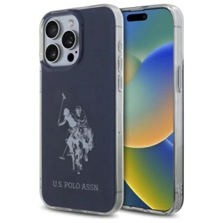 Etui US Polo Shiny Big Logo na iPhone 15 Pro Max 6,7" - niebieskie