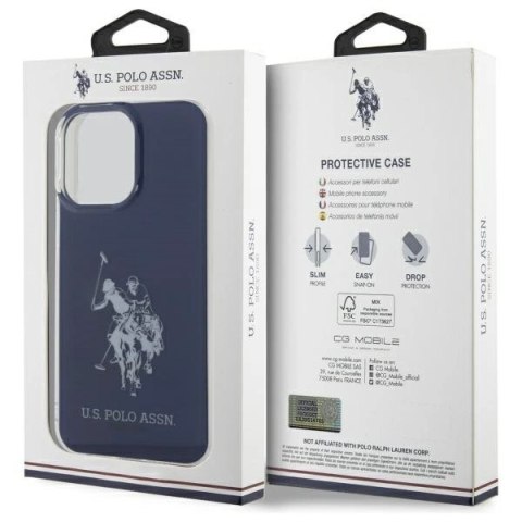 Etui US Polo Shiny Big Logo na iPhone 15 Pro Max 6,7" - niebieskie Etui US Polo Shiny Big Logo na iPhone 15 Pro Max 6,7" - niebieskie